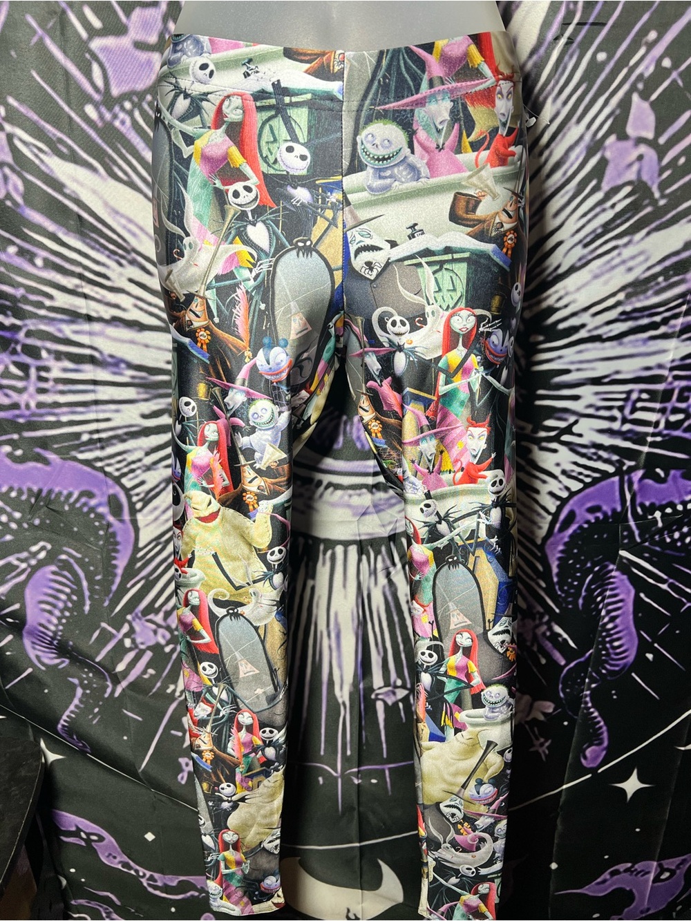 NWOT 129$ Msrp Blackmilk Black Multi-Color Nightmare Character Print leggings